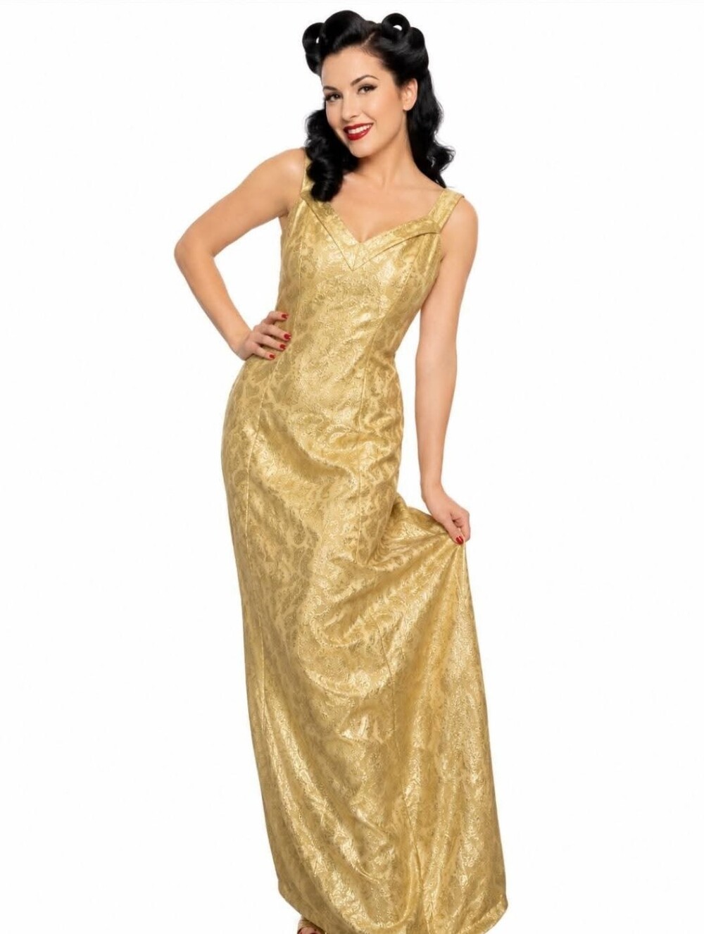 Gold True Vintage Evening Gown